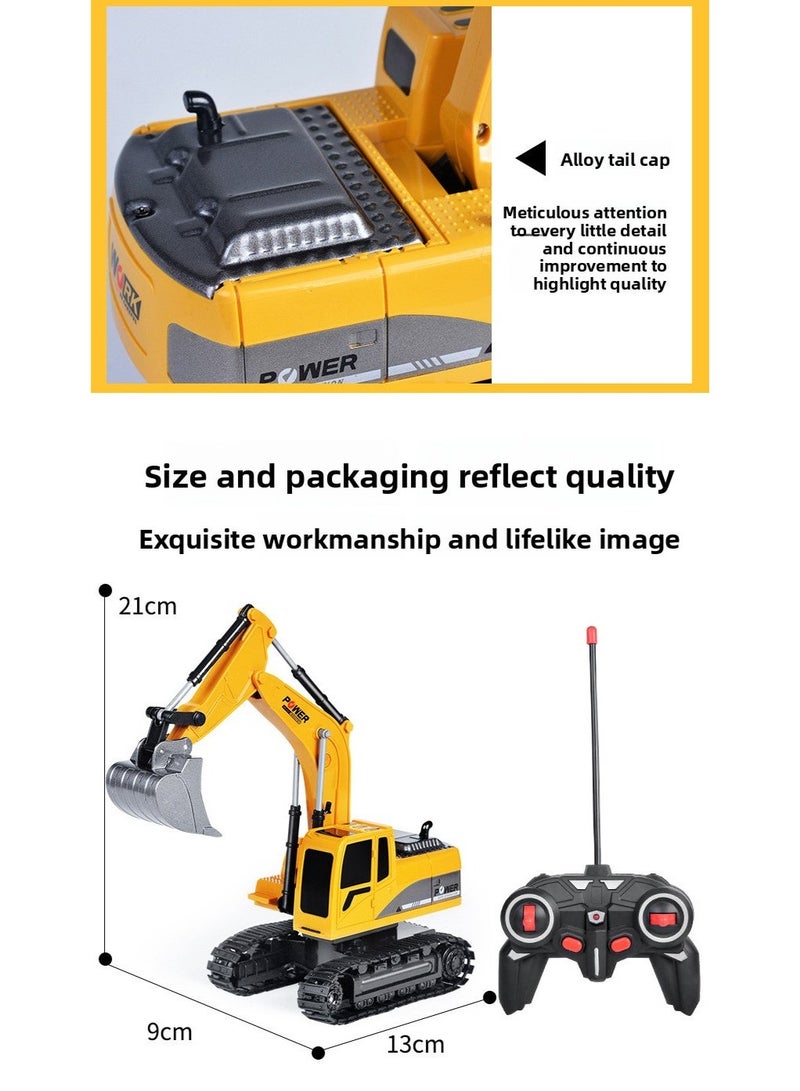 JoyToy RC Excavator for Boys 6 Channel Alloy Metal Construction Vehicle Kids Electric Toy, Boy's Gift - Image 5
