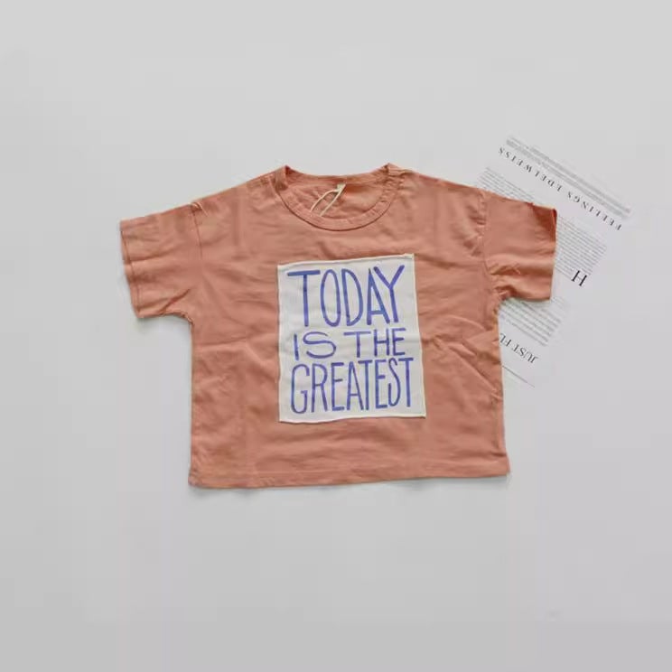Summer Kidsren's T-Shirt Class a Boys Short-Sleeved Korean Printed Patch Loose Round Neck Girls' Tops Versatile Promotion - Image 5