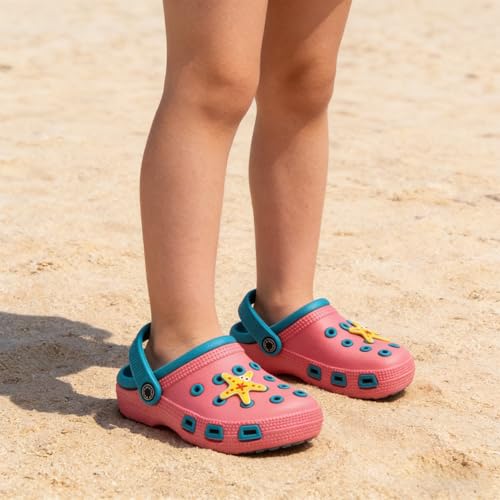 Namektch Clogs Slippers Sandals, Non-Slip Girls Boys Clogs Slide Lightweight Garden Shoes Slip-on Beach Pool Shower Slippers Pink,9-9.5 Toddler - Image 2