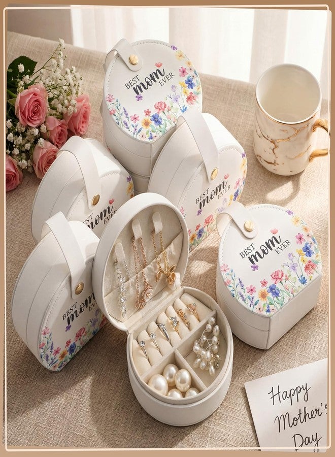 Yinkin 10 Pcs Mother's Day Jewelry Box Gifts Bulk Mini Travel Jewelry Box Inspirational Gifts for Women Leather Travel Case for Rings Earrings Necklaces Pendants Bracelets - Image 2