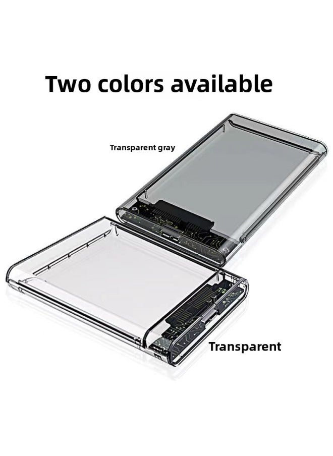 USB3.0 Transparent Mobile Hard Disk Box 2.5 Inches, Notebook Hard Disk Box, SATA Serial Hard Disk Fixed-Colour:Transparent 3.1  - Image 3
