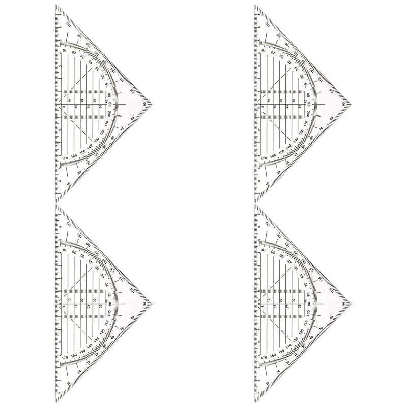 10Pcs Geometric Set Squares With 180 Protractor Drawing Ruler Architecture Tool - Image 5