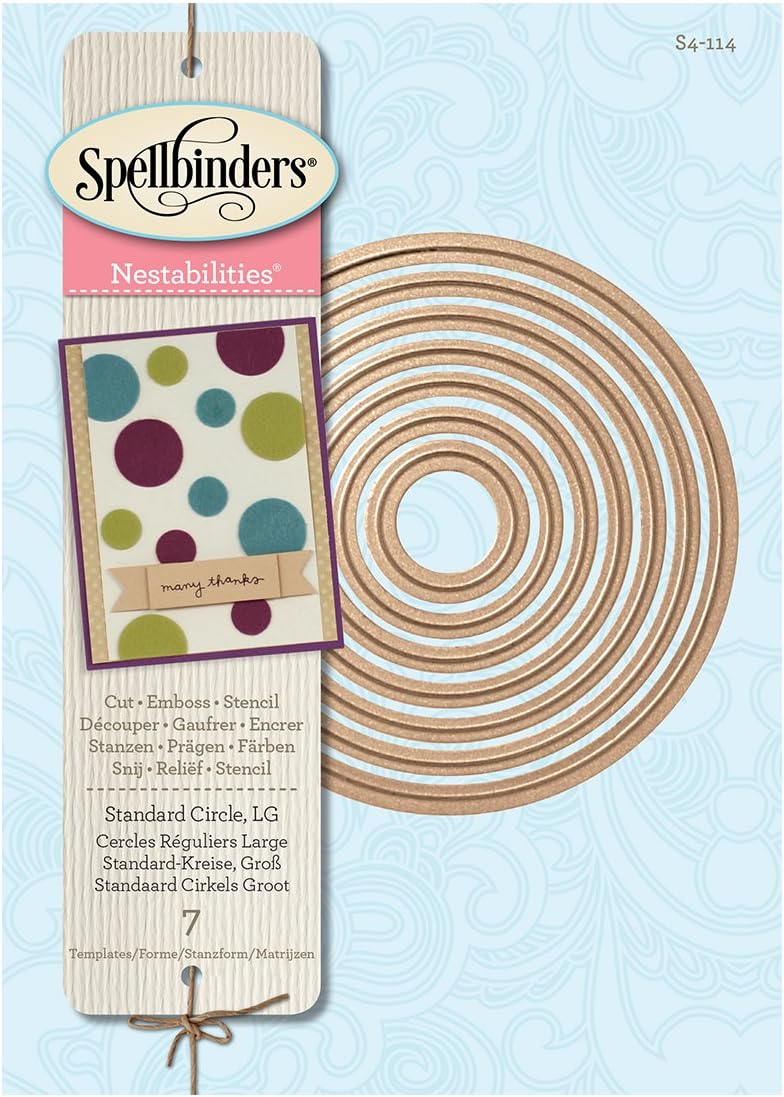 Spellbinders S4-114 Nestabilities Large Standard Circles Die Template Set - Silver - Image 4