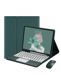 Suitable For IPadAir6 Tablet Protective Cover 2024pro13 With Pen Slot Magnetic Bluetooth Keyboard Silicone Tablet Shell-Color:Protective Case + Round Key Touch Keyboard + Dual-mode Mouse Qingshan Dai-Applicable Model:2022iPad 10 Generation-10.9