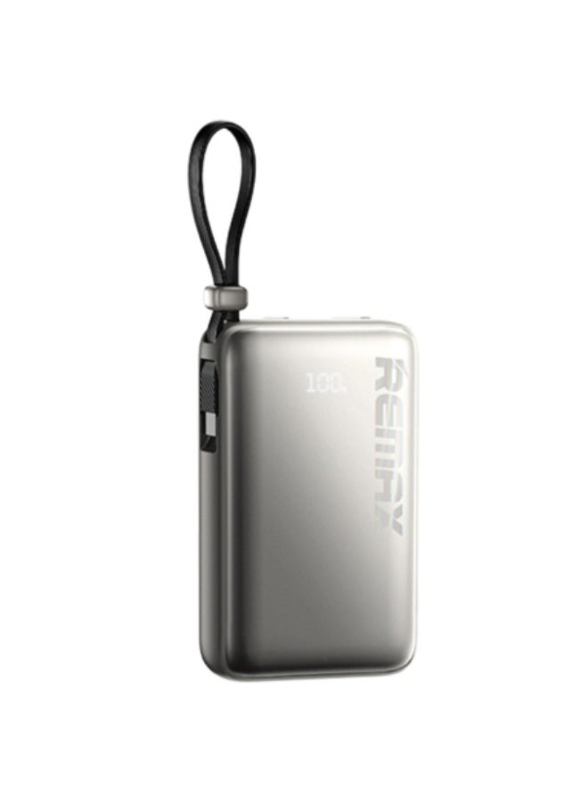 ريماكس باور بانك RPP-19 سعة 10000 مللي أمبير/ساعة، باور بانك مع شحن سريع 22.5 وات + 20 وات بتقنية PD، شاشة رقمية LED، مدخل مزدوج ومخرج ثلاثي، منفذ Type-C ثنائي الاتجاه، تصميم معدني رفيع - Image 1