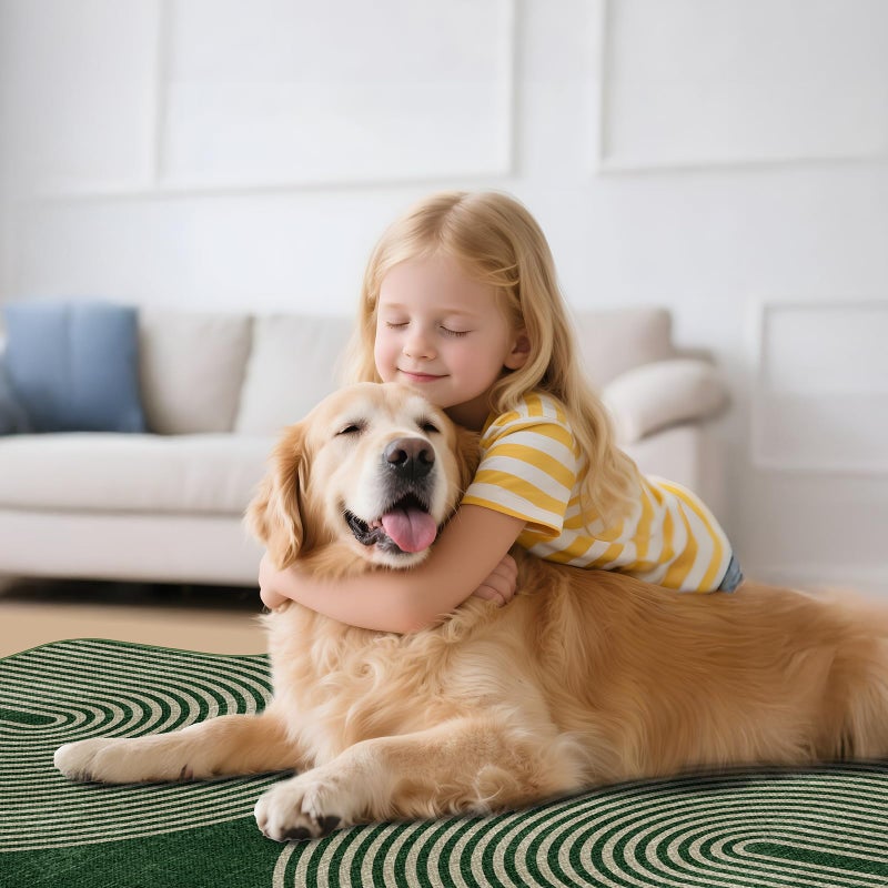 Lreedy Office Chair Mat for Hardwood Floor & Tile Floor,36"X 48" Heavy Duty Desk Chair Mat for Hard Floors, Under Desk Rug for Rolling Computer Chair,Anti Slip,Low Pile Carpet Protector-Convex Geo Green - Image 5