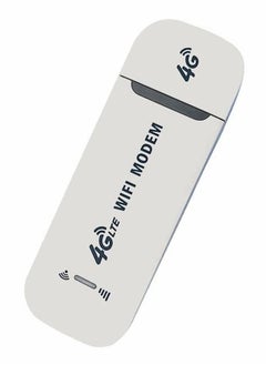 Y&D Portable USB Wifi Dongle 4G Modem WiFi Router 150Mbps with SIM Card Slot Car Hotspot Pocket Mobile (White)  - Image 1