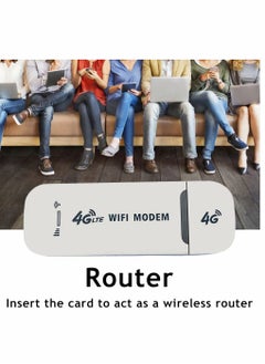 Y&D Portable USB Wifi Dongle 4G Modem WiFi Router 150Mbps with SIM Card Slot Car Hotspot Pocket Mobile (White)  - Image 4