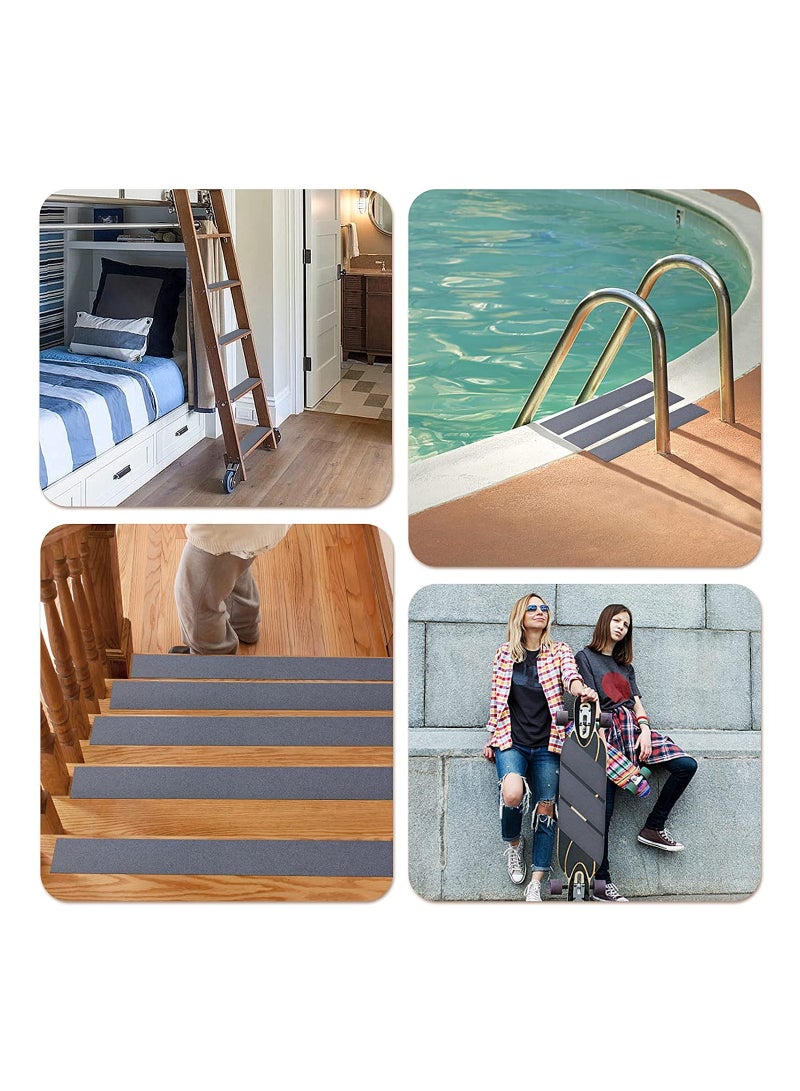 Anti-Slip Grip Tape, Stair Step Anti-Slip Safety Tape, Anti-Slip Sticker High Grip Black for Step Indoor/Outdoor Traction Anti-Slip Safety Waterproof Tape (1 Roll, 2 inch x 16.4 feet) - Image 2