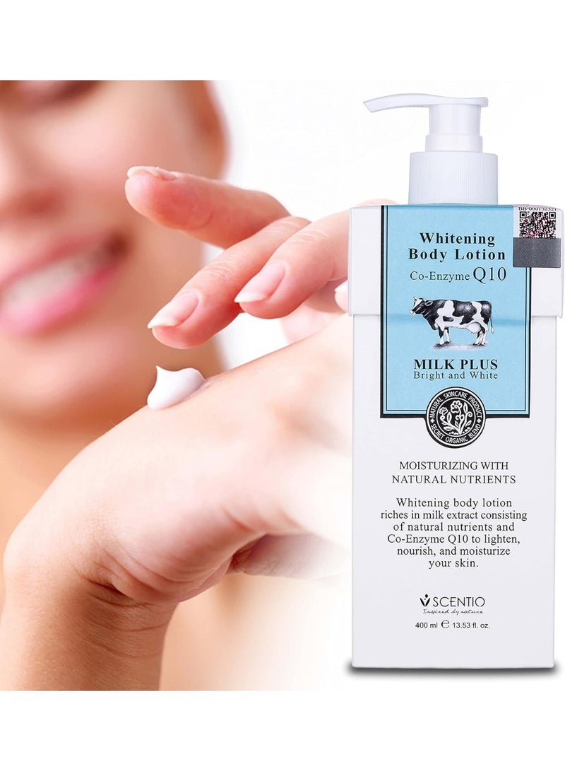 Scentio Milk Plus Whitening Co Enzyme Q10 Body Lotion 400 ml Brightening Moisturizing Nourishing Skin Care - Image 5
