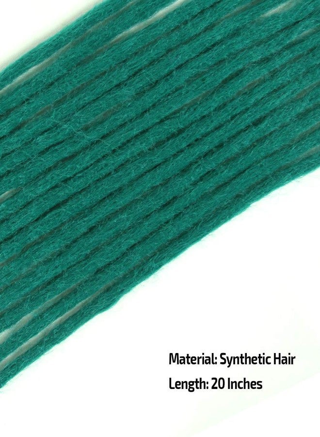 اوسوم وصلات شعر دريدلوك رائعة بطول 20 بوصة، ضفائر صناعية، ضفائر ريغي كروشيه، لون أخضر، عبوة من 20 قطعة - Image 4