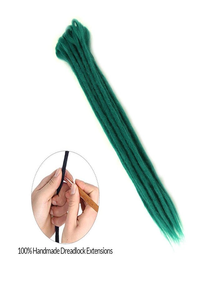اوسوم وصلات شعر دريدلوك رائعة بطول 20 بوصة، ضفائر صناعية، ضفائر ريغي كروشيه، لون أخضر، عبوة من 20 قطعة - Image 2