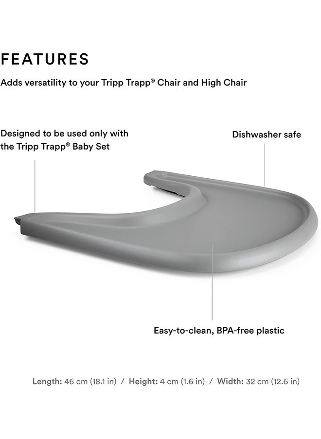 STOKKE - Tripp Trapp Tray Designed Exclusively For Tripp Trapp Baby Chair + Tripp Trapp Baby Set Convenient To Use And Cleanmade With Bpa - Free Plasticsuitable For Toddlers 6 - 36 Months - Storm Grey - Image 1