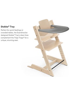 STOKKE Tripp Trapp Tray Designed Exclusively For Tripp Trapp Baby Chair + Tripp Trapp Baby Set Convenient To Use And Cleanmade With Bpa - Free Plasticsuitable For Toddlers 6 - 36 Months - Storm Grey  - Image 4