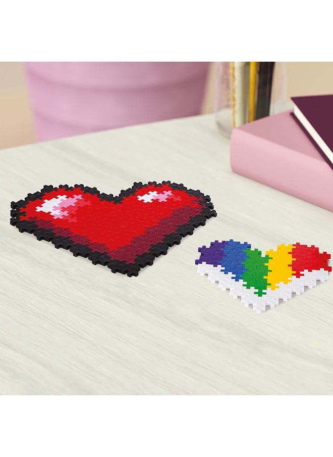 Plus-Plus - Hearts Heart  Ingenious Construction Toy, Puzzle, Creative Building Blocks, 250 Pieces - Image 1