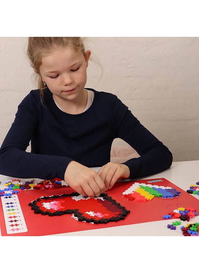 Plus-Plus - Hearts Heart  Ingenious Construction Toy, Puzzle, Creative Building Blocks, 250 Pieces - Image 1