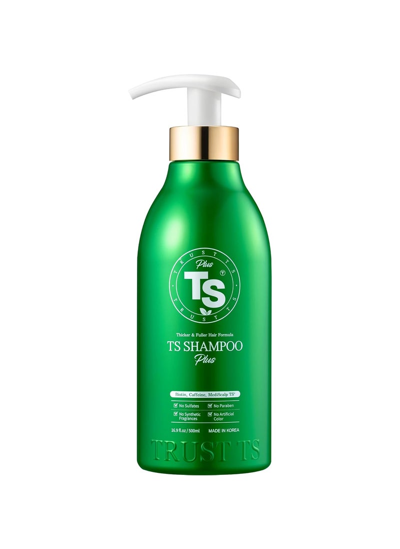 · TS SHAMPOO · TS SHAMPOO TS T TS Shampoo plus 500ml 169oz for Thinning Hair with BiotinPantenol and Caffein Refreshing Natural Citrus Scent Hair Thickening Probio Complex for Men and Women 