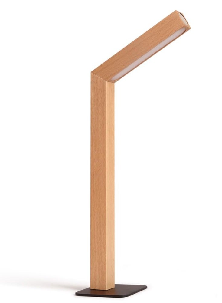 SOLARAE مصباح مكتب LED للمكتب المنزلي، ضوء مكتب مع تحكم باللمس، مصباح قابل للطي وقابل للتعتيم، مصباح حائط، ضوء ليلي خشبي - Image 1