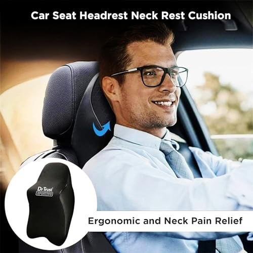 Dr Trust USA Orthopedic Headrest, Neck, Back & Shoulder Support Pillow for Car Driving Memory Foam Cushion Spine Cervical Pain Relief Large Size 357 - Image 2