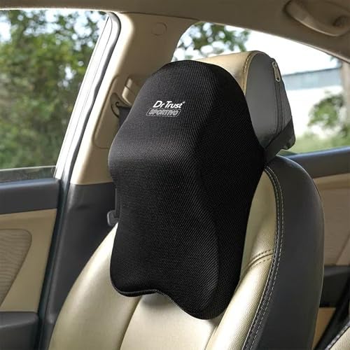 Dr Trust USA Orthopedic Headrest, Neck, Back & Shoulder Support Pillow for Car Driving Memory Foam Cushion Spine Cervical Pain Relief Large Size 357 - Image 1