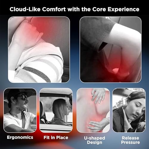 Dr Trust USA Orthopedic Headrest, Neck, Back & Shoulder Support Pillow for Car Driving Memory Foam Cushion Spine Cervical Pain Relief Large Size 357 - Image 3