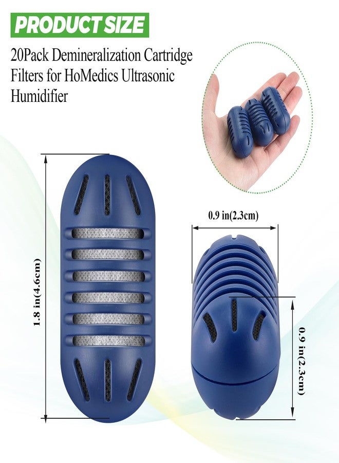 Techecook 20Pack Demineralization Cartridge Filter UHE-HDC4 Fit for HoMedics Ultrasonic Humidifiers by Techecook, uhe-hdc4 Demineralization Cartridge Filter Replacement Purifies Water| Filter Mineral Deposits - Image 5
