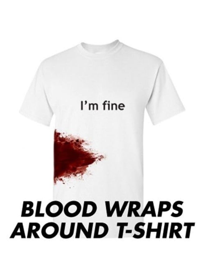Feelin Good Tees تي شيرت هالوين زومبي مضحك برسوم جرافيكية أنا بخير M رمادي - Image 3