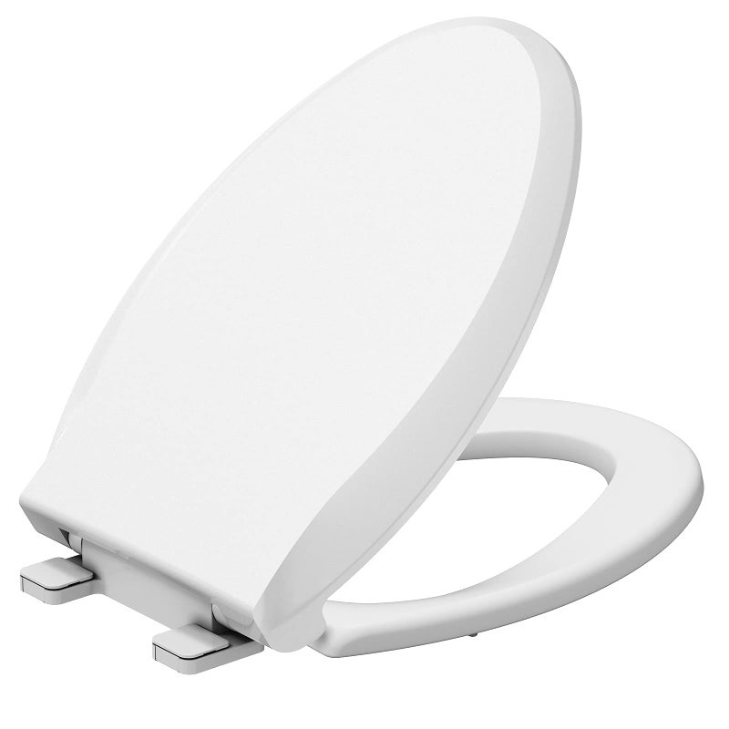 Hosslly Elongated Toilet Seat Soft-Closing | Universal Fit for Standard Toilets | Thickened Durable PP Plastic with Quick Installation Hinge | Easy-Clean Surface - Image 1