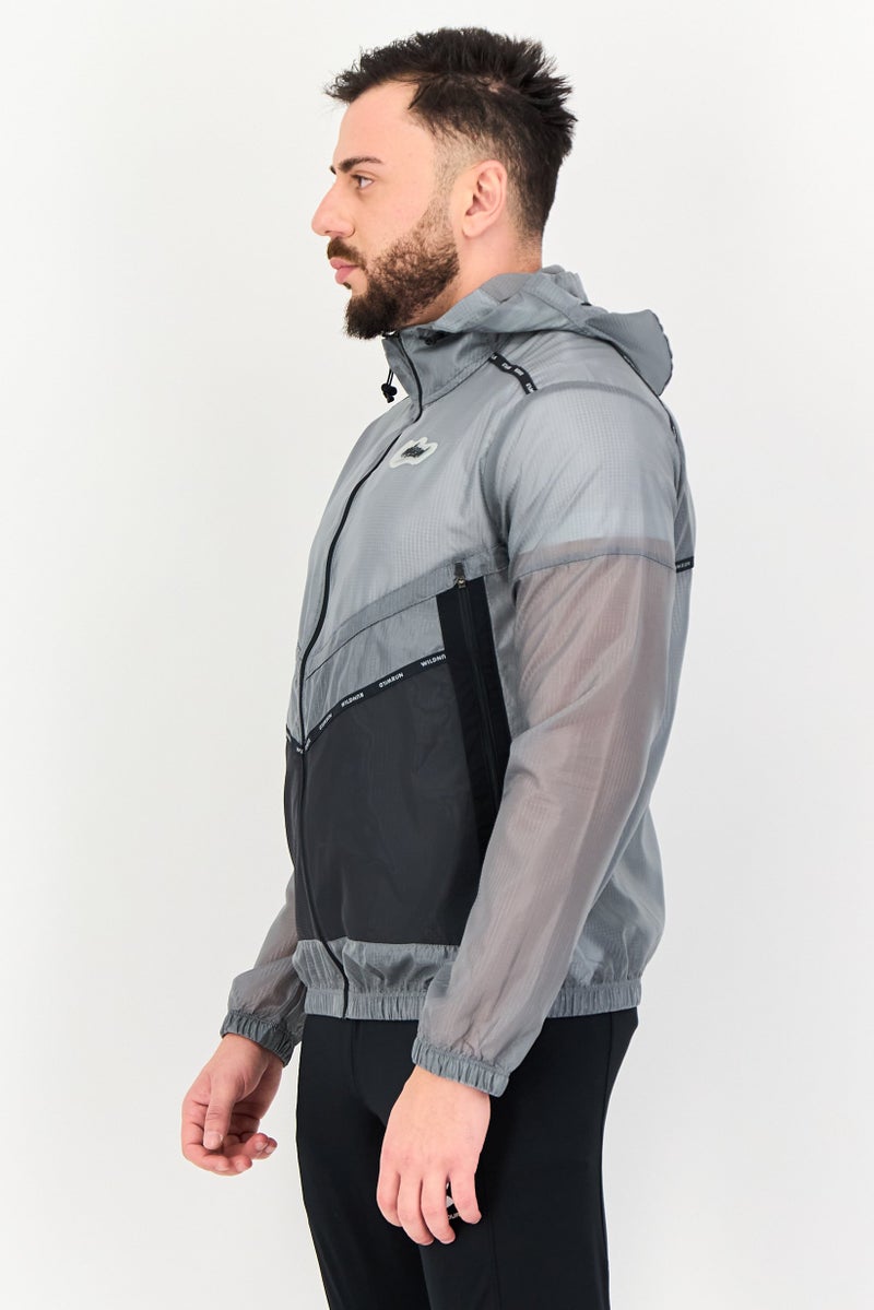 Nike Men Sportswear Fit Running Jacket, Grey - Image 2