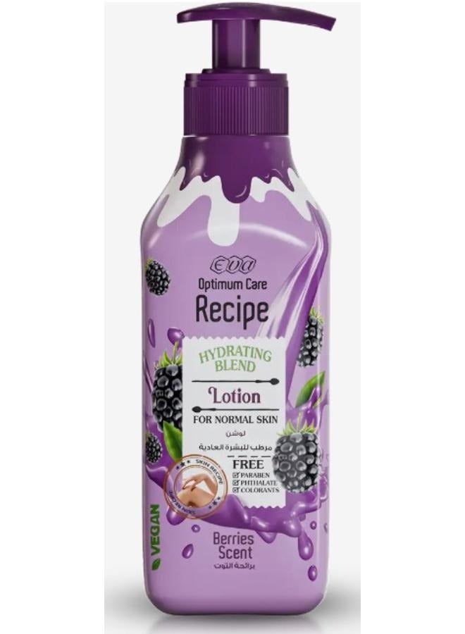 Eva Optimum Care Recipe Hydrating Blend Lotion For Normal Skin  Berries Scent 370 Ml