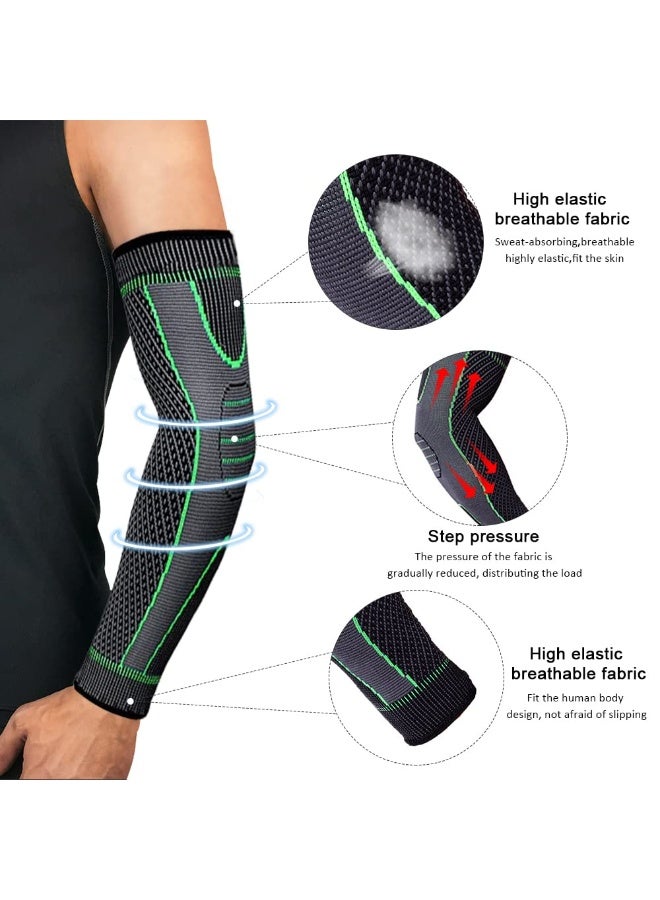 ديوتي عبوة من قطعتين من أكمام ضغط الكوع، دعامة طبية للكوع لرفع الأثقال، ومرفق التنس، وتخفيف التهاب المفاصل، وأكمام ذراع رياضية مانعة للانزلاق للرجال والنساء - Image 2