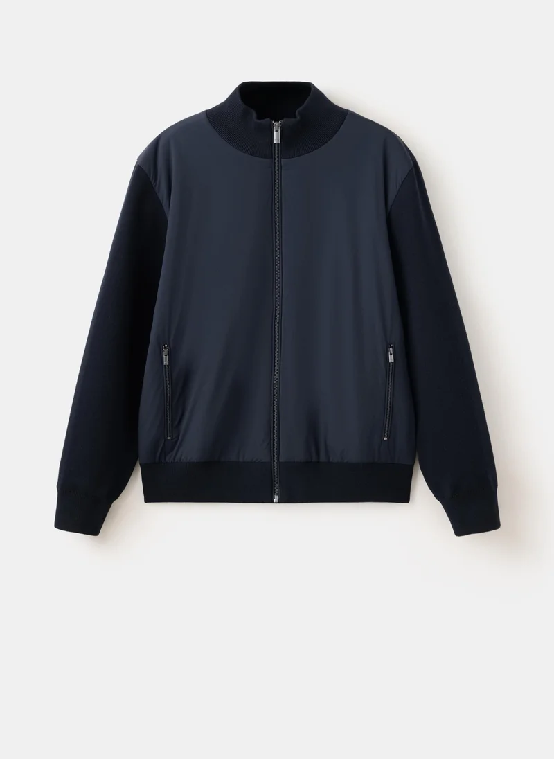 Mango Man  Jacket in mixed-knit cotton blend for Men | Best Price UAE