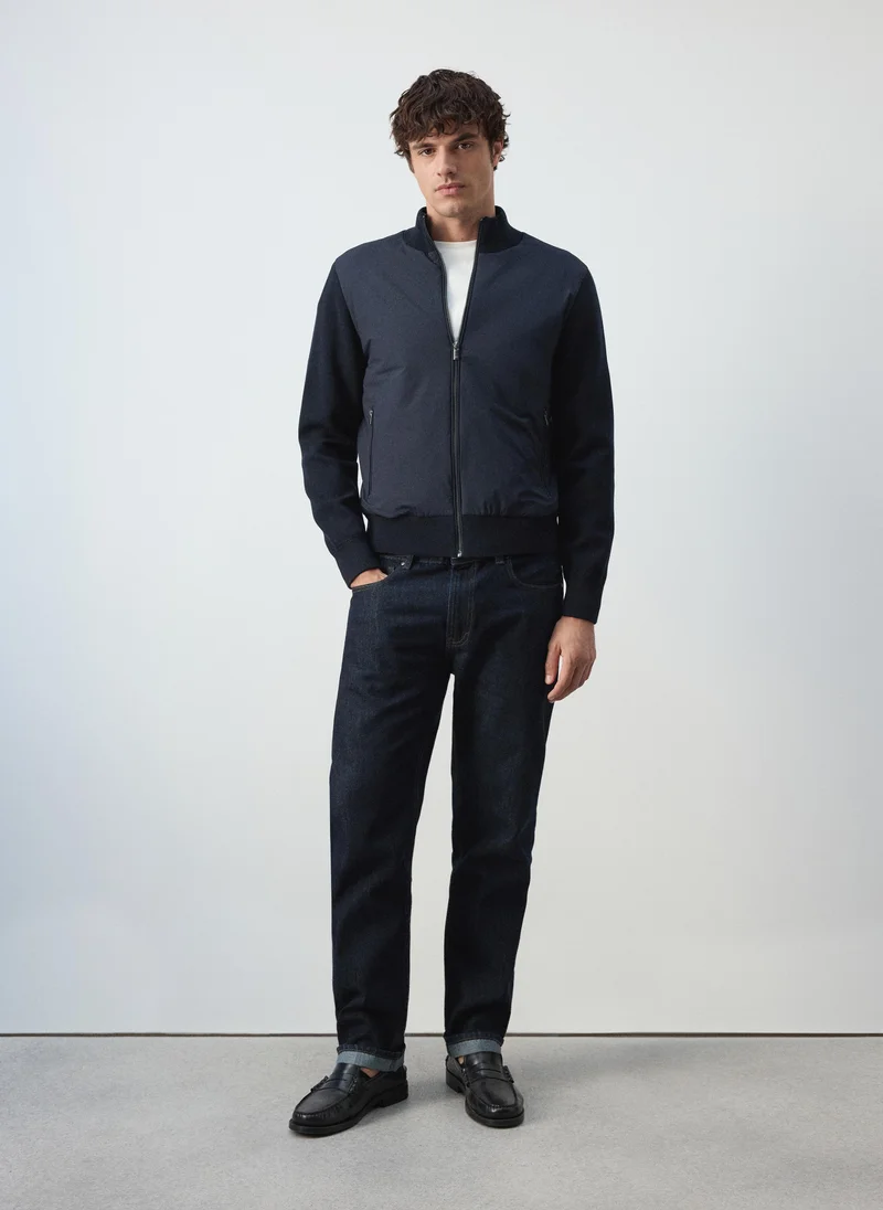 Mango Man  Jacket in mixed-knit cotton blend for Men | Best Price UAE