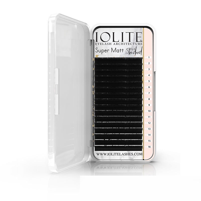 IOLITE Super Matte Eyelash Extensions – Ultra-Black, Soft & Lightweight for Salon-Quality Volume  C.Curl 0.05 Thickness Eyelashes Lashes ISMC5T - 18mm