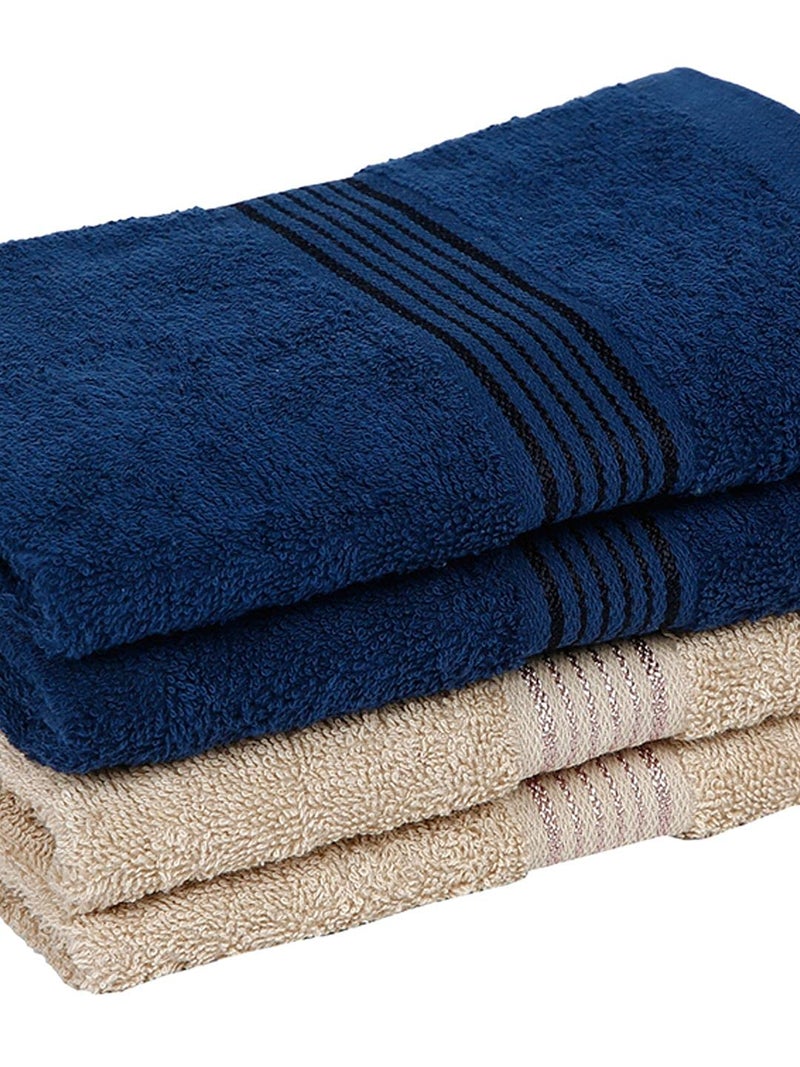 KOPA by Bianca 400 GSM 100% Cotton Soft Terry Towel l 4pc Hand Towel l New Born Baby Towel l Towel for Baby Newborn l D`Ross l Arctic Blue-Brown-Gray - Image 5