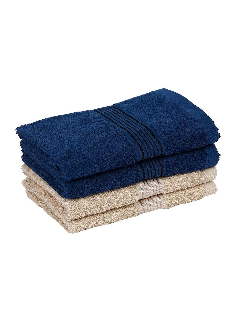 KOPA by Bianca 400 GSM 100% Cotton Soft Terry Towel l 4pc Hand Towel l New Born Baby Towel l Towel for Baby Newborn l D`Ross l Arctic Blue-Brown-Gray - Image 3