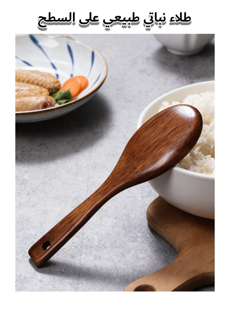 5-Piece Cooking Utensils Set, Wooden Cookware, Kitchen Utensils, Non-Stick Wood Cookware Heat Resistance - Image 3
