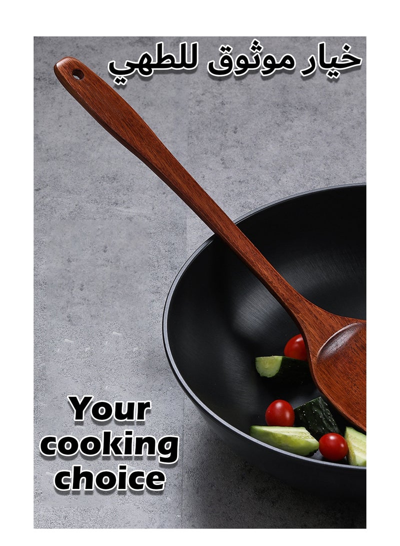 5-Piece Cooking Utensils Set, Wooden Cookware, Kitchen Utensils, Non-Stick Wood Cookware Heat Resistance - Image 5