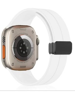 Apple Watch strap with magnetic closure  size 42/44/45/49  white color