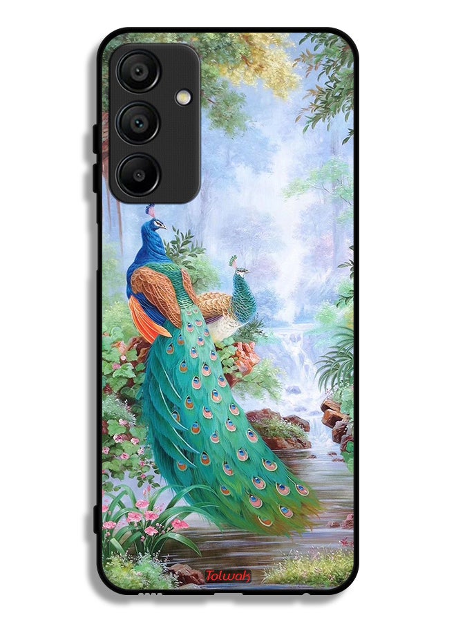 Tolwak Samsung Galaxy A15 5G Protective Case Cover Peacocks - Image 1