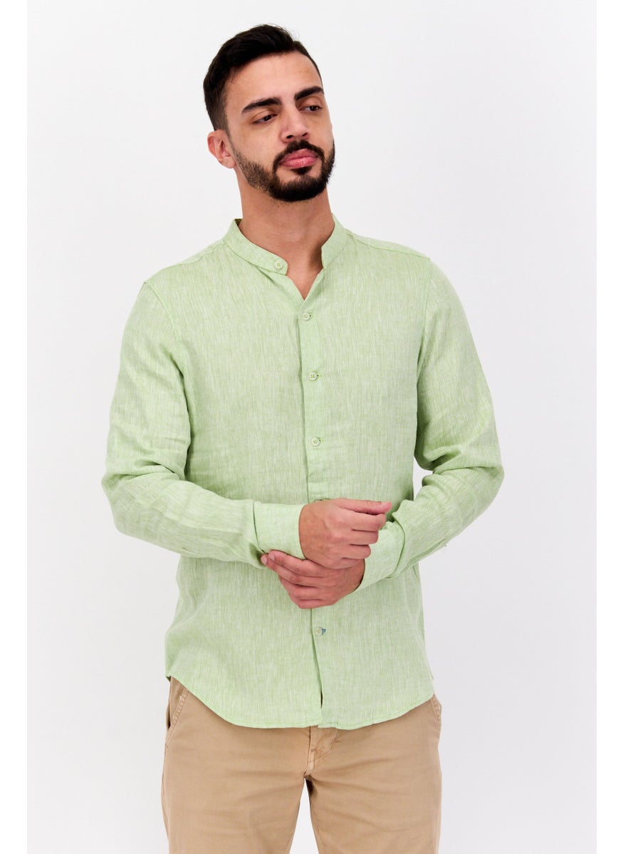 Men Regular Fit Chambray Long Sleeves Casual Shirt, Grass Green - pzsku/Z3002E8F6B8061190D14BZ/45/_/1737641593/ea4eb212-7b49-4106-a76d-123cc125956a