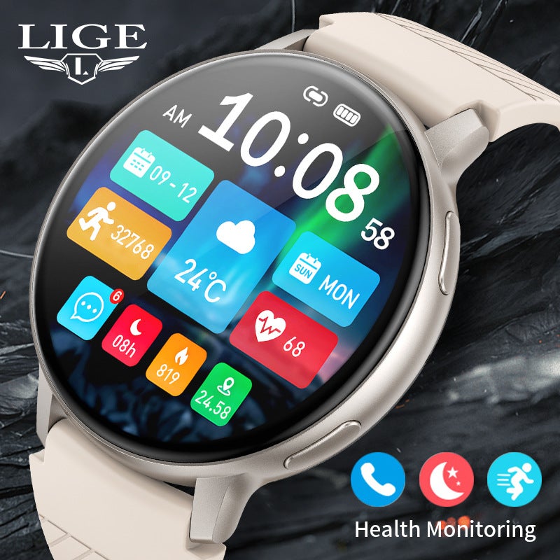 Lige/Lige Smart Blood Pressure Heart Rate Health Monitoring Bracelet Music Pography Bluetooth - Image 2