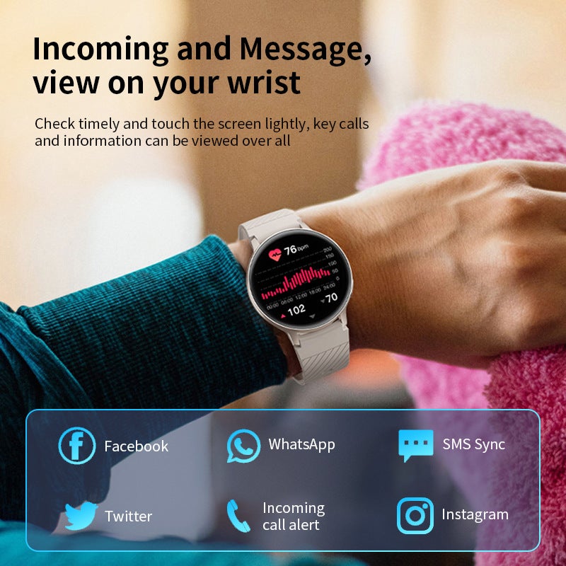 Lige/Lige Smart Blood Pressure Heart Rate Health Monitoring Bracelet Music Pography Bluetooth - Image 4