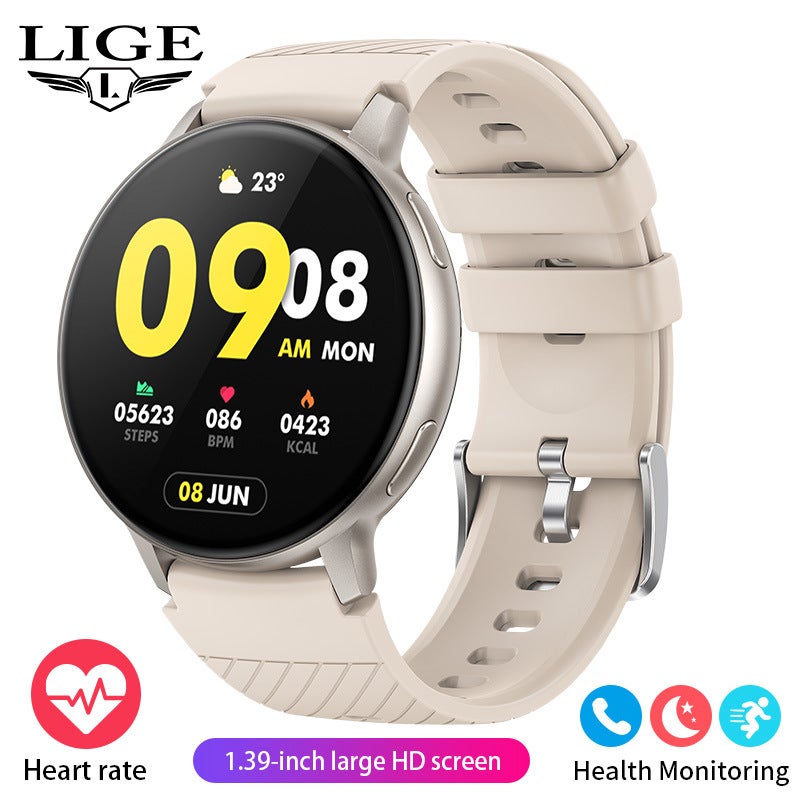 Lige/Lige Smart Blood Pressure Heart Rate Health Monitoring Bracelet Music Pography Bluetooth - Image 1