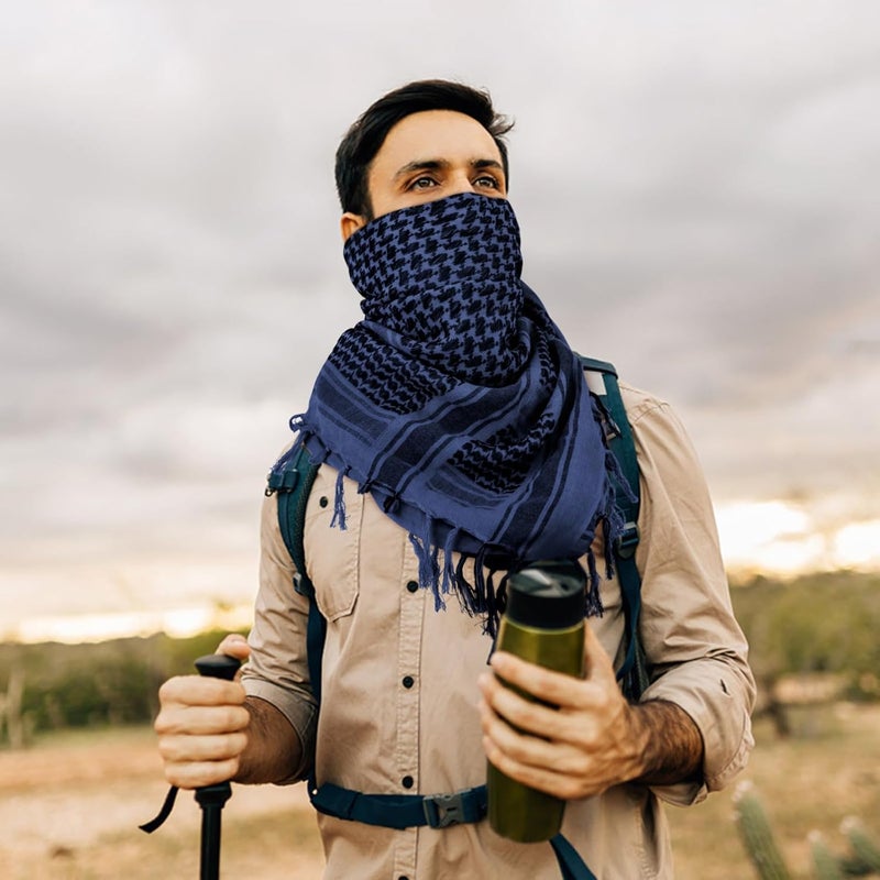 Aonal Store Military Shemagh Tactical Desert Scarf, 100% Cotton Keffiyeh Neck Head Scarf Wrap for Men Women - Image 3