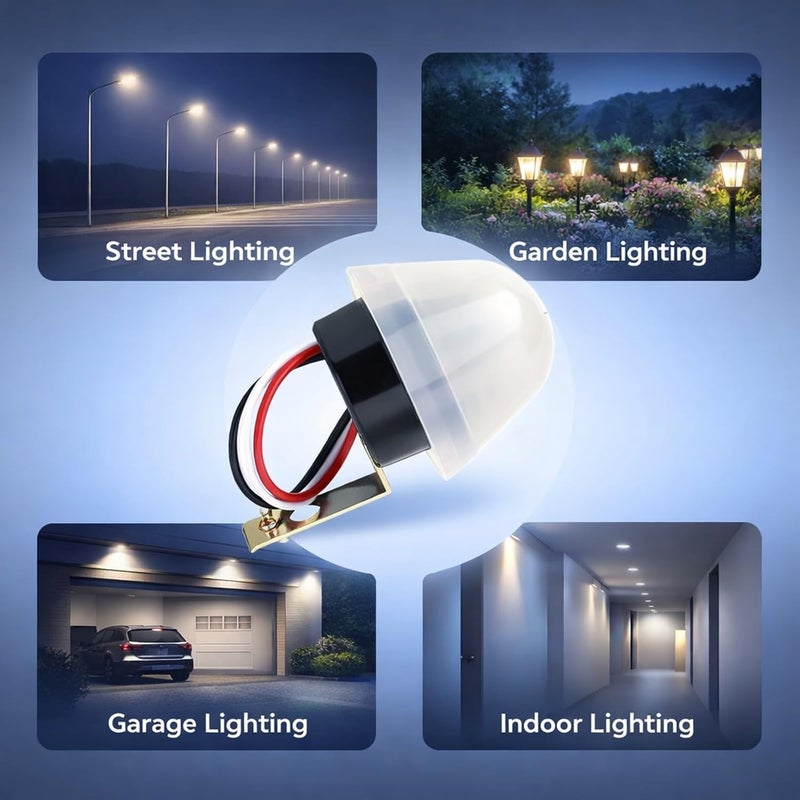 Street Light Automatic Sensor Switch 220V, Photoelectric Control, Energy Saving for Factories and Gardens - Weatherproof Design, Easy Installation, Reliable - Image 4