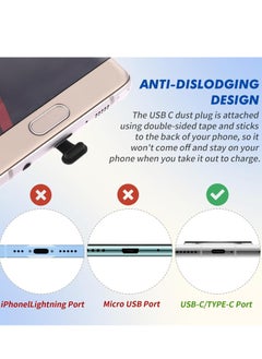 أوزيغالور 4 حزم من مقابس الغبار من النوع C، واقيات منافذ USB C من السيليكون الأسود لأجهزة اللاب توب والهواتف الذكية.  - Image 4