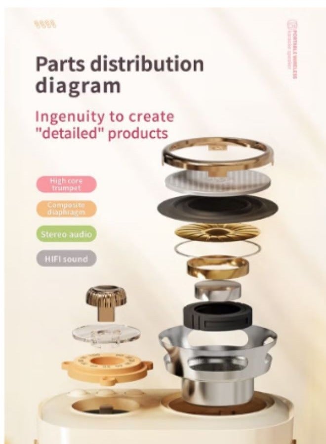 غاز مكبر صوت كاريوكي لاسلكي محمول يعمل بالبلوتوث مع ميكروفون مناسب للتجمعات العائلية والترفيه - Image 3
