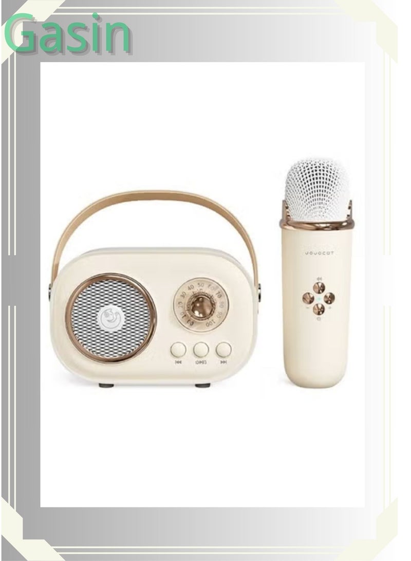 غاز مكبر صوت كاريوكي لاسلكي محمول يعمل بالبلوتوث مع ميكروفون مناسب للتجمعات العائلية والترفيه - Image 1
