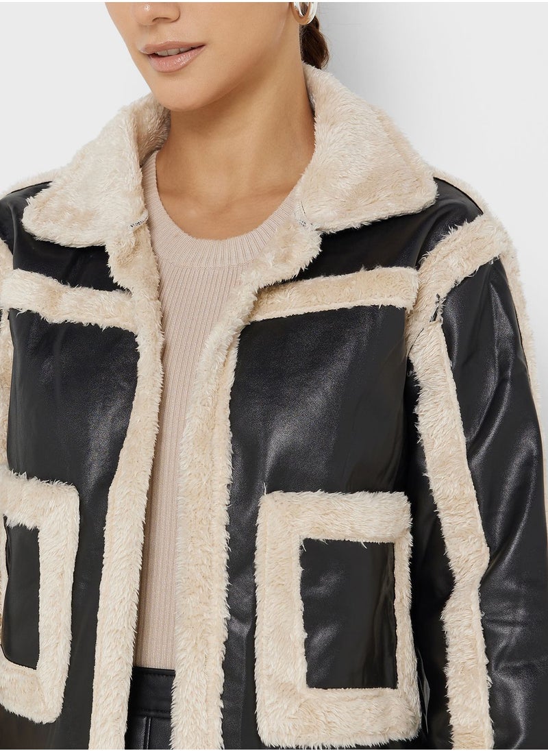 Ginger - Borg Detail Jacket - Image 1